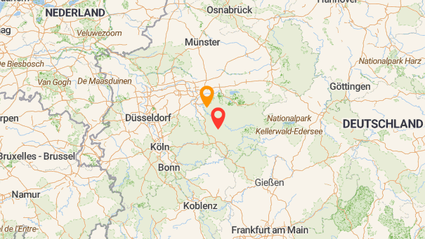 Map of company locations