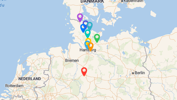 Map of company locations