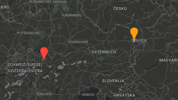 Map of company locations