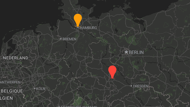 Map of company locations