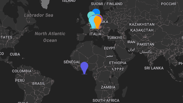 Map of company locations