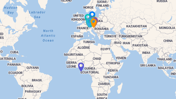 Map of company locations