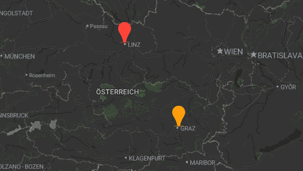 Map of company locations
