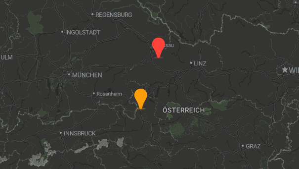 Map of company locations