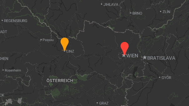 Map of company locations