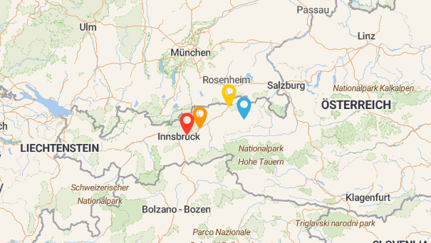 Map of company locations